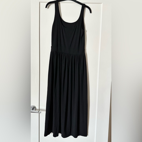 Blank maxi jersey dress with slit - Picture 2 of 4